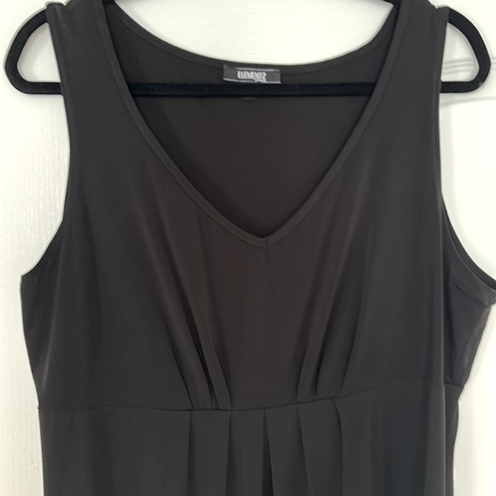 Elementz Black Maxi Dress Sleeveless V-Neck